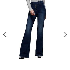 True Religion Dark Blue High-Rise Flare Jeans